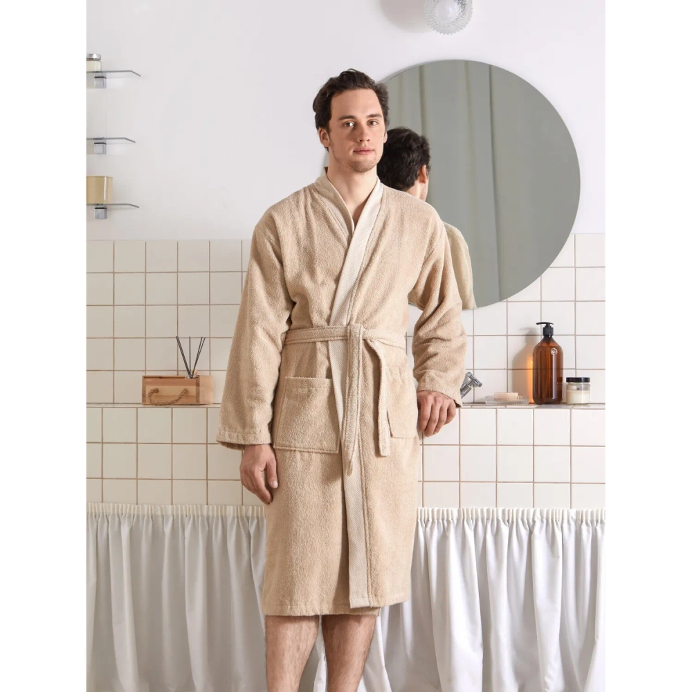 Халат махровый Комус Delray 50-52 (L-XL) бежевый