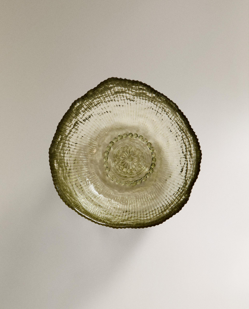 Zara Home миска из стекла, цвет зелёный, 13.3 см