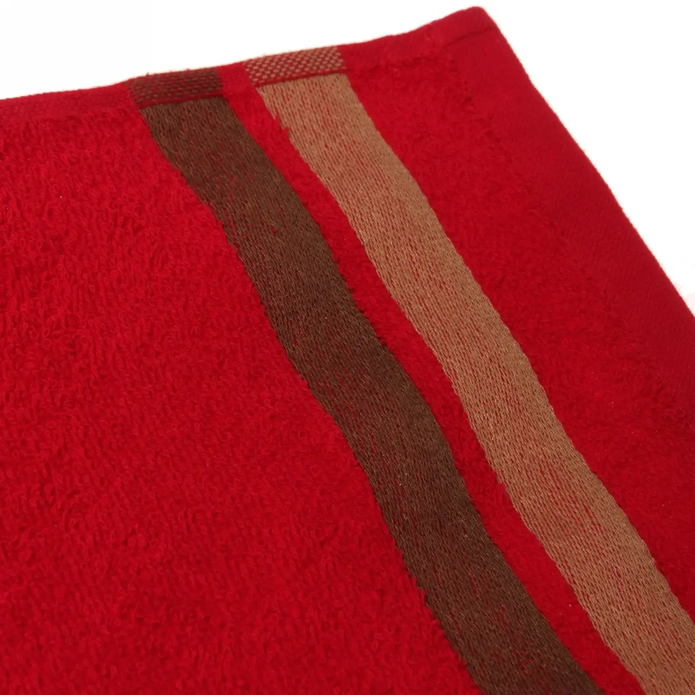 Полотенце махровое 50*90см «Sunrise» цвет красный 02040 плотность 400гр/м2