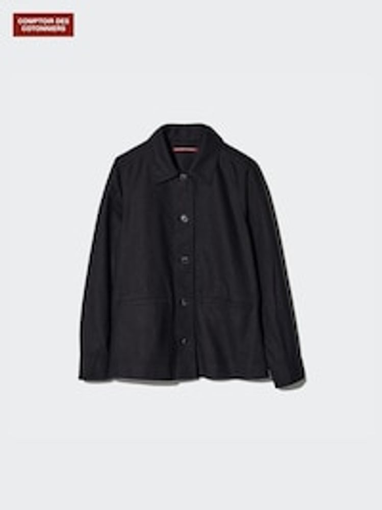UNIQLO Куртка из смесового льна, черный