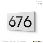 Номер на дверь 676, табличка на дверь для офиса, квартиры, кабинета, аудитории, склада, белая 120х70 мм, Айдентика Технолоджи