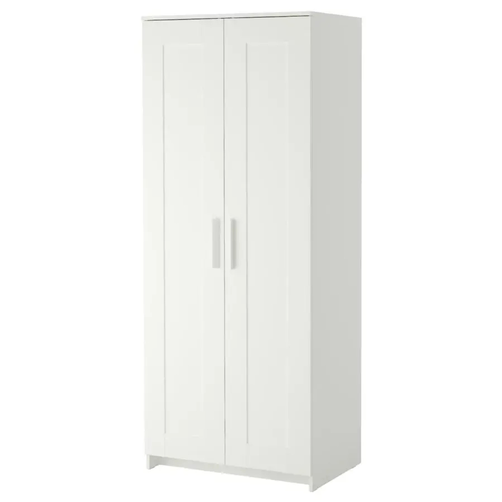 Шкаф платяной 2-дверный - IKEA BRIMNES/БРИМНЭС/БРИМНЕС ИКЕА, 78х190 см, белый