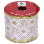 Лента для декорирования «Вьюга» 6,3 см, 2,7 м, Золото