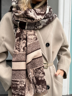 Палантин вискоза + шерсть лана