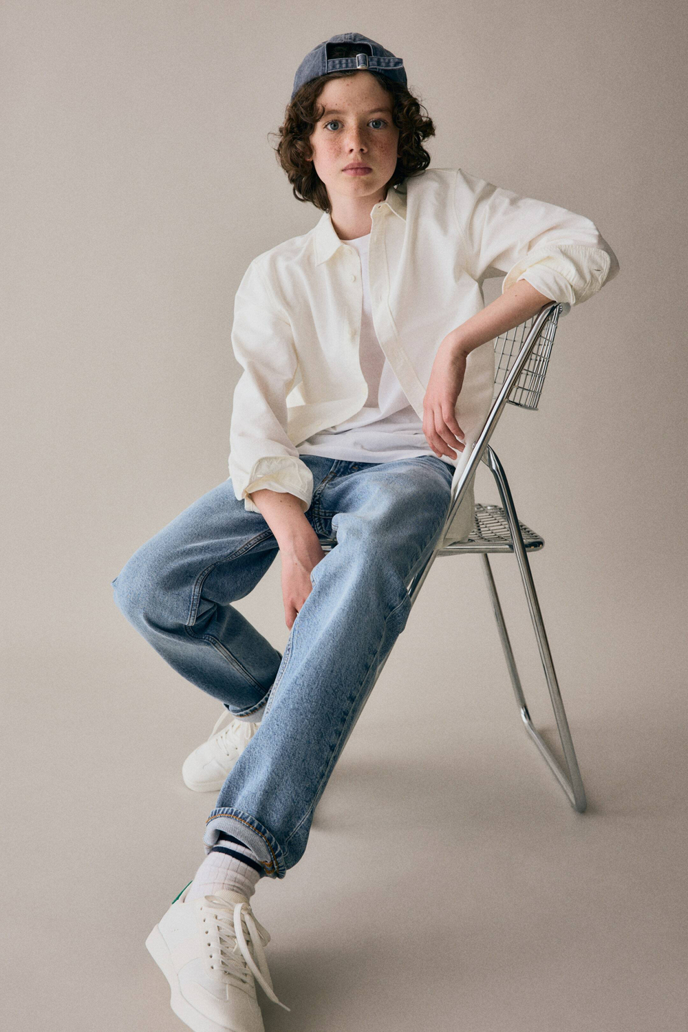 H&M Джинсы эластичные облегающие, синий