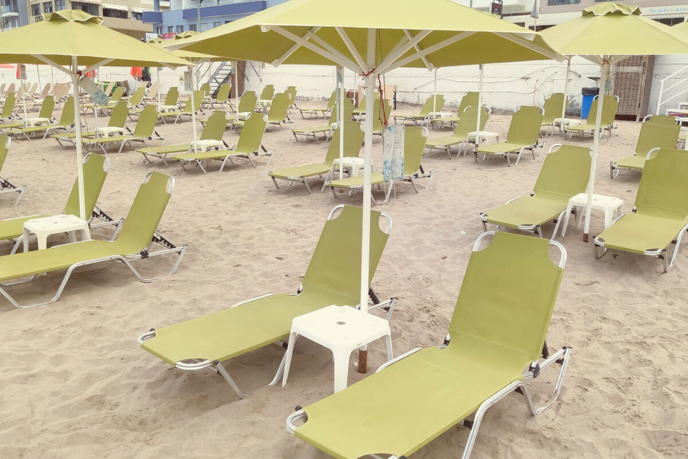 Шезлонг Biotza Dias алюминиевый, серый