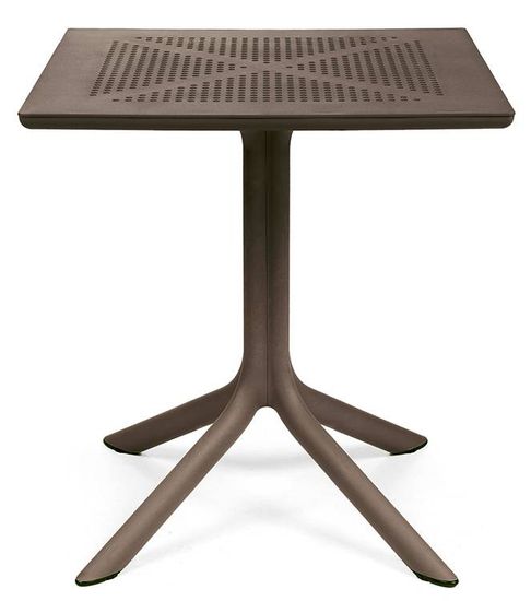 Стол пластиковый обеденный Clip 70 Италия цвет табак