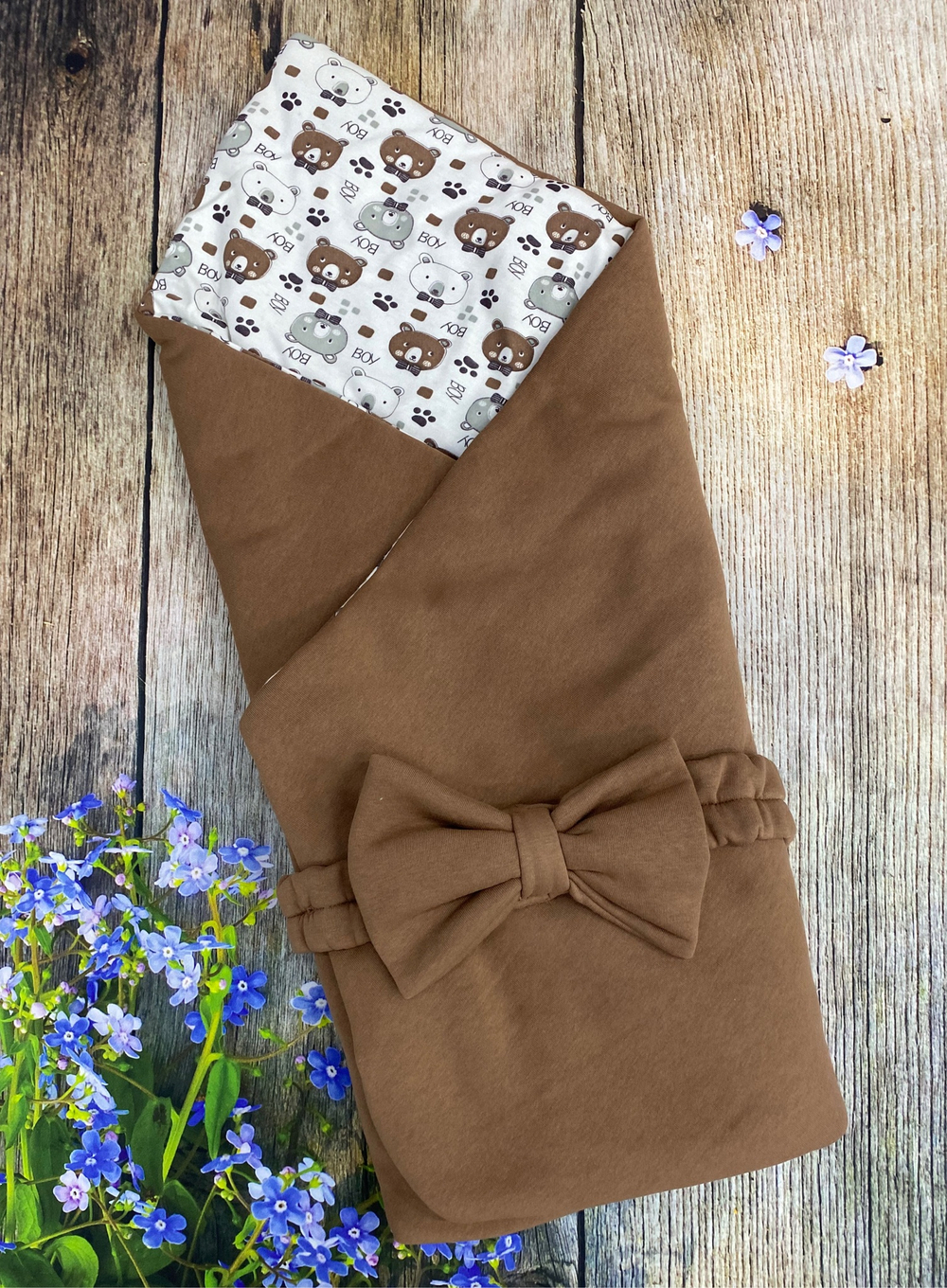 Комплект на выписку 5 предметов велюр "Сара" (Комбинезон, одеяло, бантик, шапочка, слип) (Цвет: Серый)