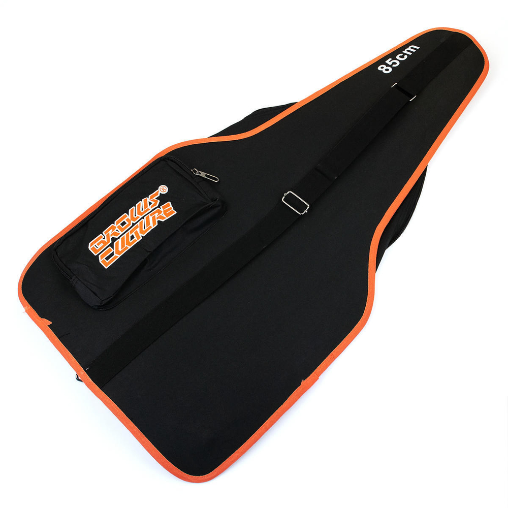 Чехол для зимней удочки Grows Culture, 85cм, с карманом, Черный/Оранжевый