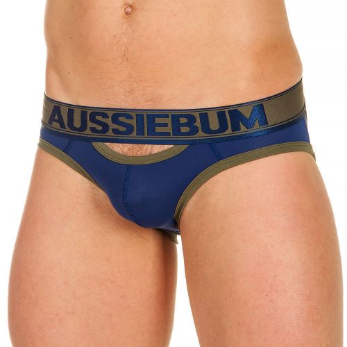 Трусы мужские джоки темно-синие с окантовкой цвета хаки AussieBum