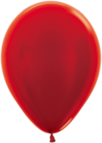 Латексный шар металлик красный 12"
