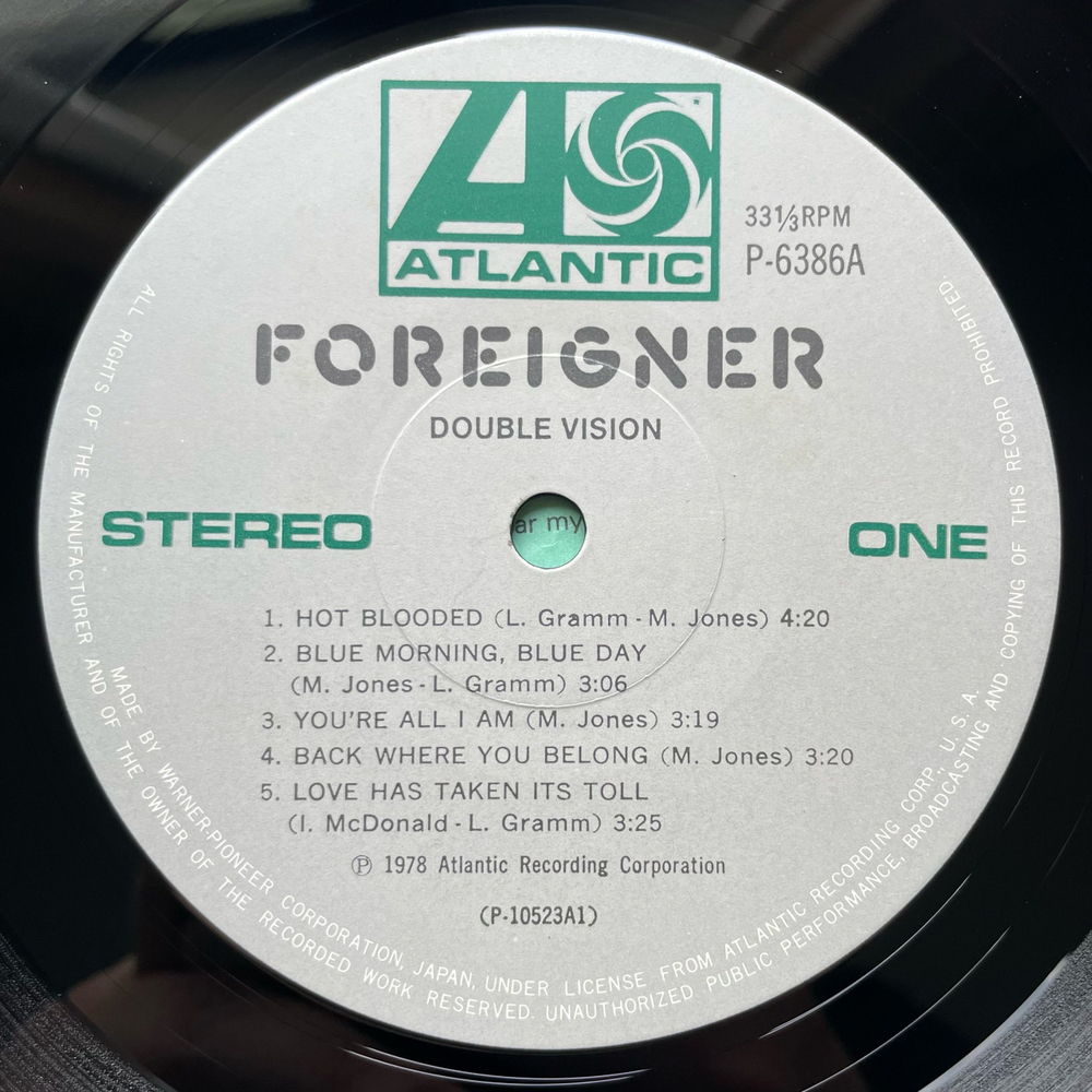 Винтажная виниловая пластинка LP Foreigner Double Vision (Япония 1980) (Оби) Hot Blooded