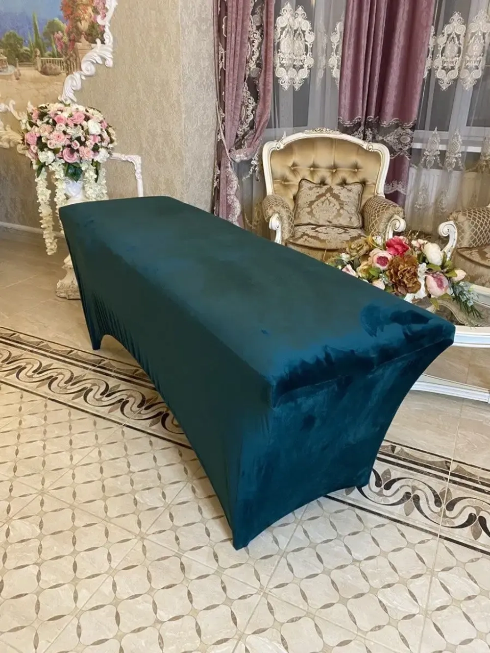 Чехол на кушетку велюровый 190/70 удлиненный