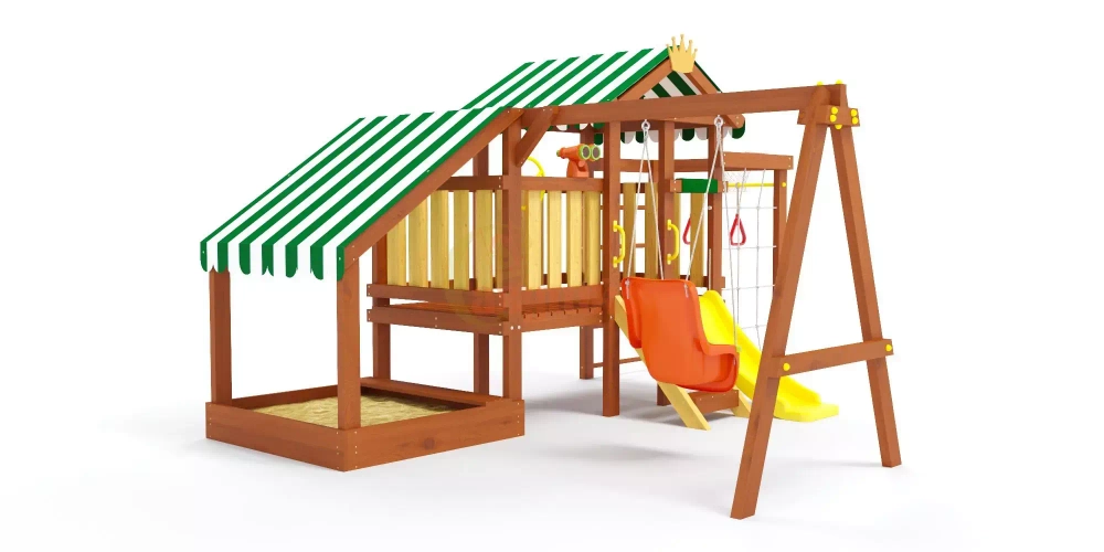 Деревянная игровая площадка для малышей