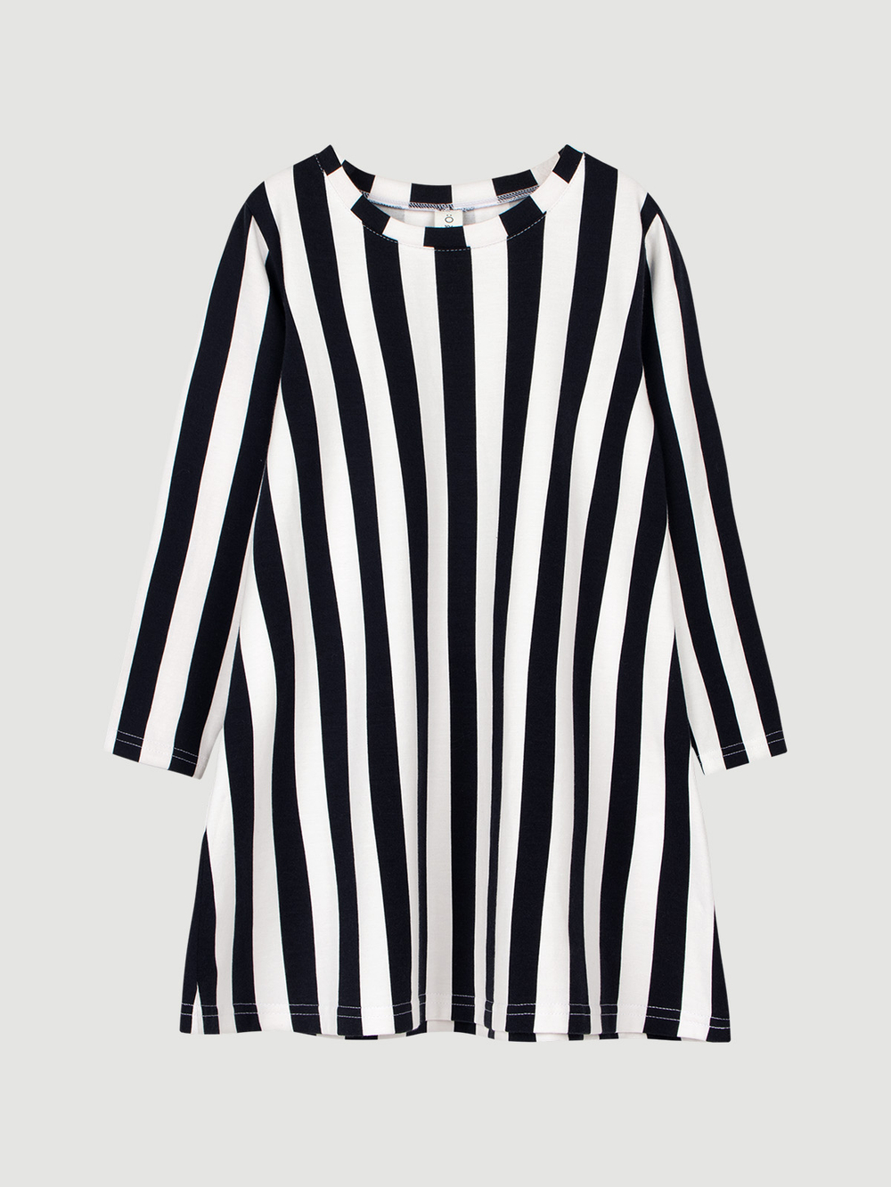 Платье трапеция Mjölk Black Stripes, с длинным рукавом