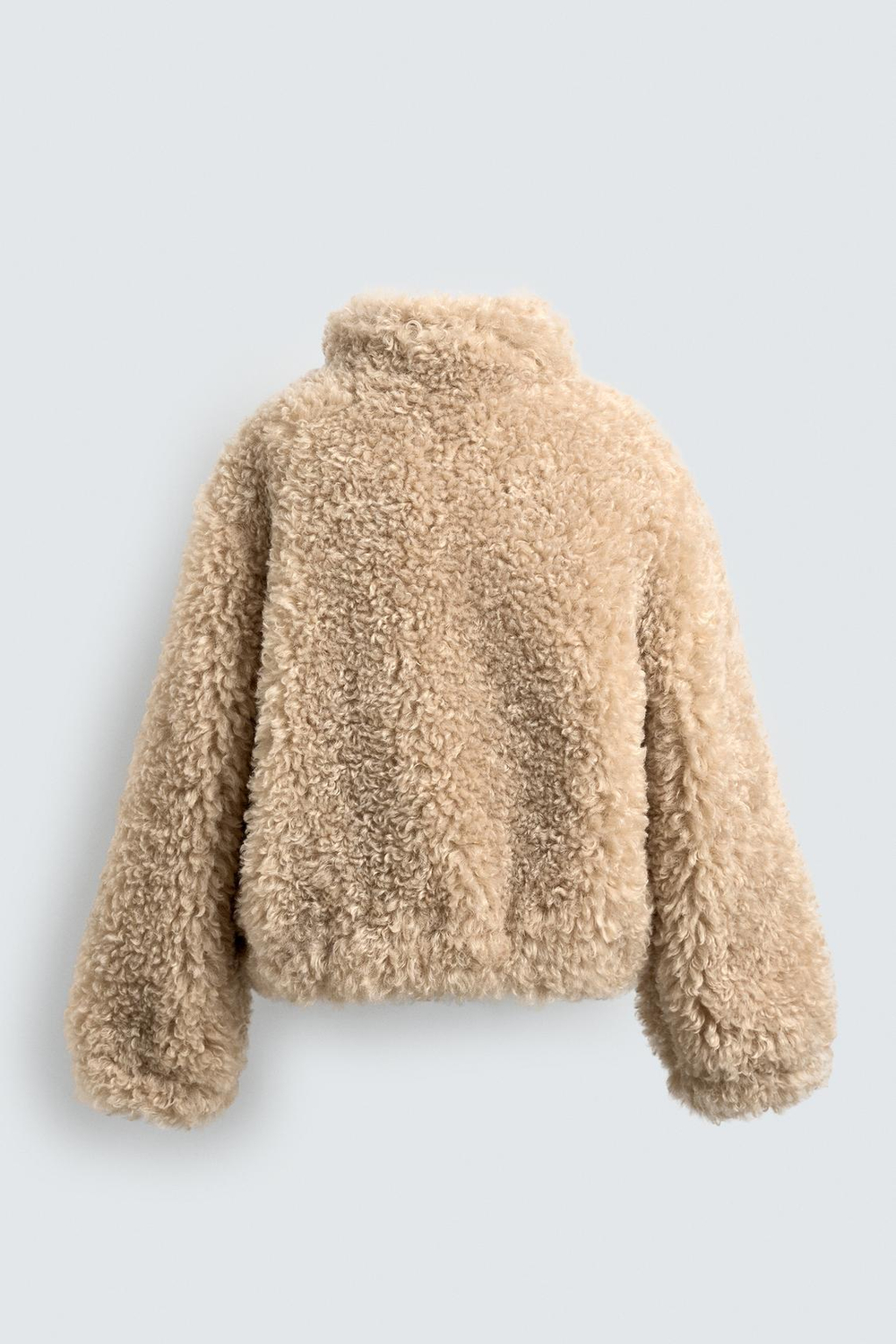 ZARA Х DISNEY КУРТКА-БОМБЕР ИЗ ИСКУССТВЕННОГО МЕХА, ПЕСОЧНЫЙ