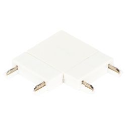 Коннектор питания ЭРА TRM-S5-CC WH для магнитного шинопровода угловой белый | Магнитный шинопровод и аксессуары