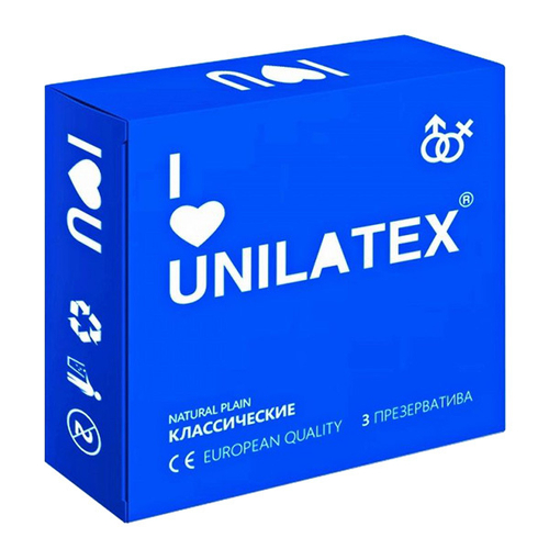 Классические презервативы Unilatex Natural Plain 3шт