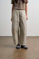 Брюки Nothomme Monterest Retro Washed Curved Blade Wide-Leg Pants "Sand Bone White" Women's