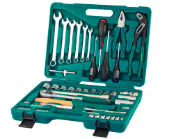 S04H52460S Набор инструмента универсальный 1/4", 1/2"DR, 60 предметов