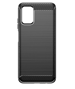 Чехол черного цвета на Samsung Galaxy M32 5G, мягкий отклик кнопок, серия Carbon от Caseport