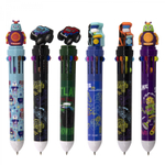 Ручка шариковая Alingar "Робо микс", автомат, 10 цветов, 0,5 мм, круглый, цветной, пластиковый корпус, картонная упаковка