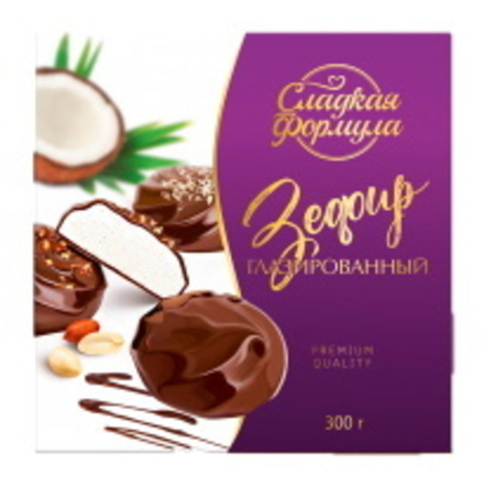 Набор зефира в шоколаде 300 г. Красный Мозырянин