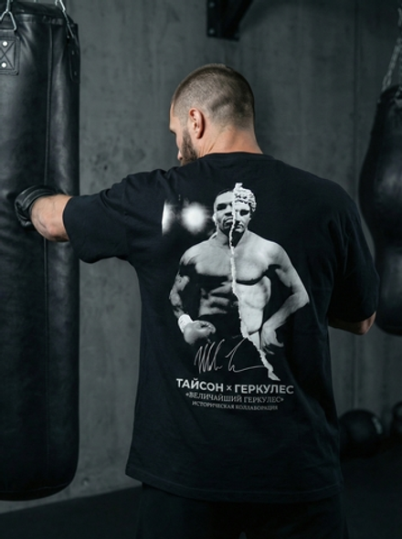 Футболка оверсайз хлопковая черная Legenda Величайший Геркулес