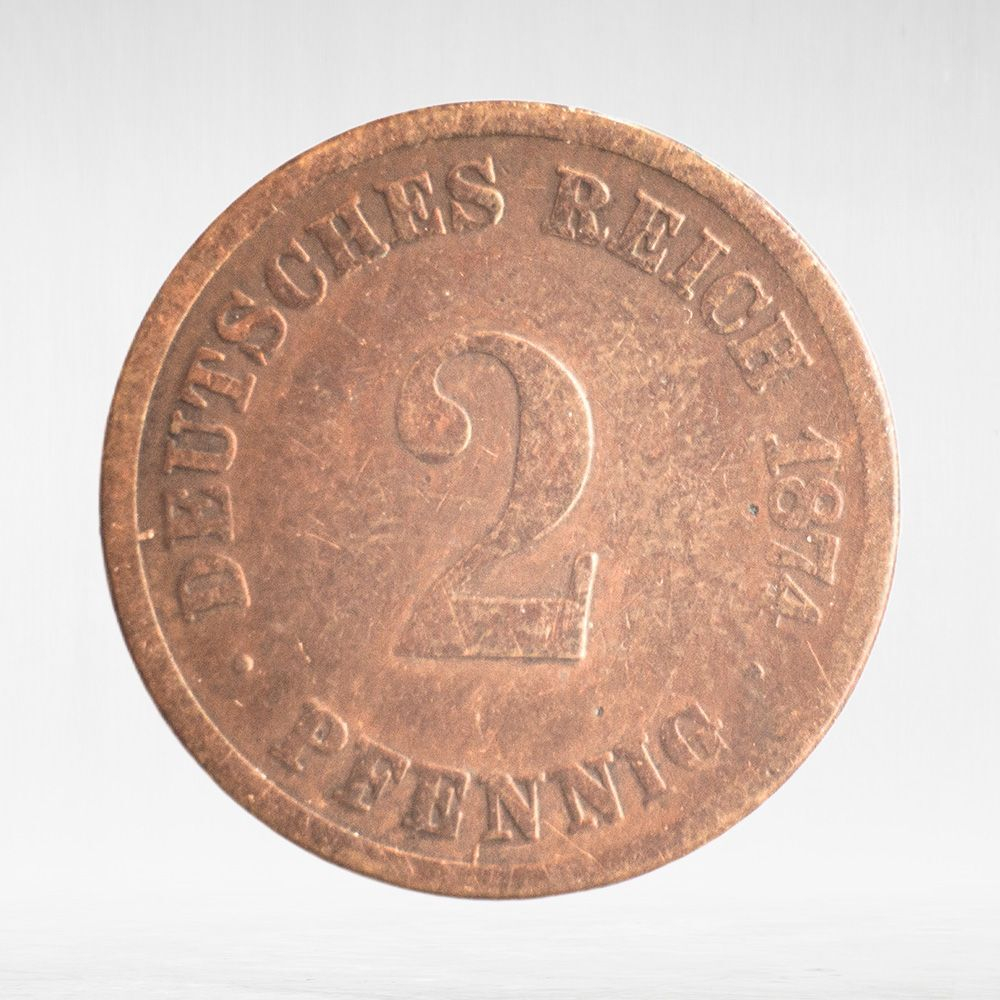 Germany, 2 Pfennigs, 1874, F