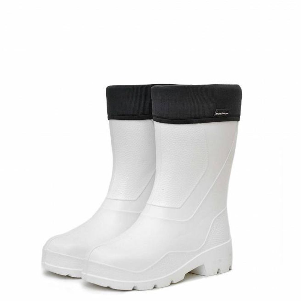 Сапоги женские из ЭВА Nordman Light (утепленные с манжетой из вельвета), Белые