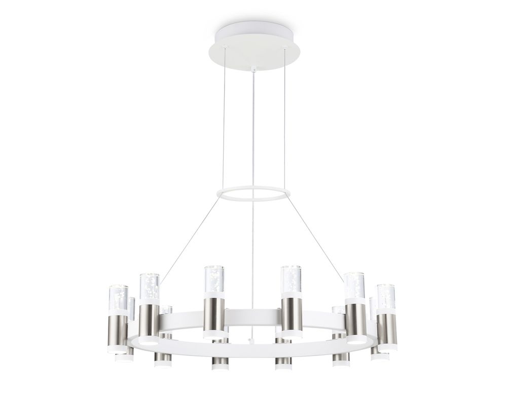 Подвесной светодиодный светильник FL6205 WH/CH белый/хром 72W 4200K D600*1200 (Без ПДУ)