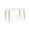 Oqui Раздвижной стол с белой столешницей и ножками из массива бука 90 (170) x 90 см