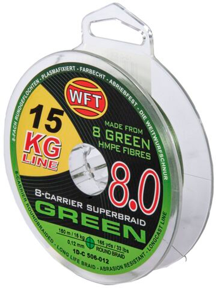 Шнур плетёный WFT KG x8 Green 150/012