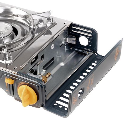 Плита газовая портативная TWIN-HIT двухконфорочная с переходником (TW-850) TOURIST