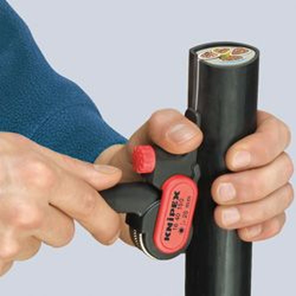 Стриппер для круглого кабеля, > _ 25 мм, длина 150 мм, регулируемая глубина реза до 5 мм