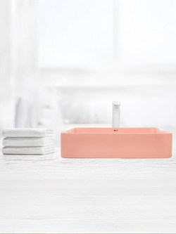 Раковина накладная (матовая розовая) WeltWasser WW  ELBACH 2178 MP 510х405х110
