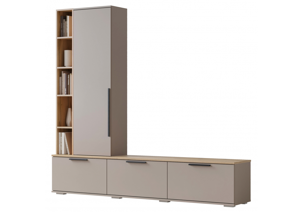 ТВ-тумба Woodville Филеста кашемир, дуб вотан