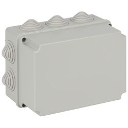 Распаячная коробка ЭРА KORv-190-140-120-10g ОП серая 190х140х120мм на винтах 10 гермовводов IP55