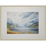 Картина акварельная авторская в паспарту 30х40 см на стену для интерьера "Лох-Несс. Шотландия""