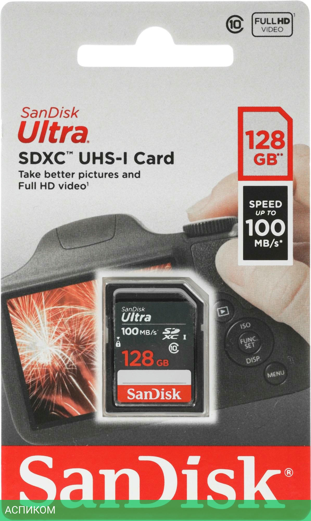 Карта памяти SanDisk Ultra SDXC 128GB (SDSDUNR-128G-GN3IN)