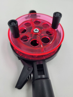 Удочка для зимней рыбалки Три Кита Tehno, катушка d-65mm с пластмассовой ручкой (хлыст стекловолокно), желтая, 3 штуки