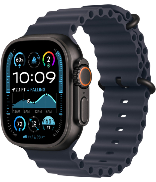Apple Watch Ultra 2 GPS + Cellular (2024), 49 мм, корпус из черного титана, ремешок Ocean Темно-синего цвета