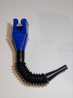 Насадка непроливайка с гибким наконечником воронка заправочная складная для масла и топлива (Синяя)