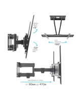 Кронштейн настенный наклонно-поворотный Kromax PIXIS-XL-2