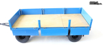 Trailer 2-axle flatbed in scale 1/14