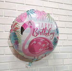 Фольгированный шар «Happy Birthday. Фламинго», 46 см