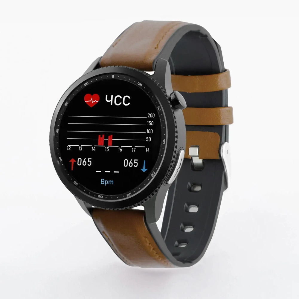 Смарт-часы здоровья с пульсометром Health Watch Pro №80, коричневый