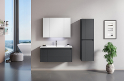 Шкаф пенал Orka Likya 40 3001084 подвесной Антрацит матовый