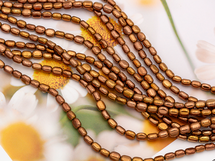 Нить гематитовых бусин, "Stones", галтовка 4-6мм