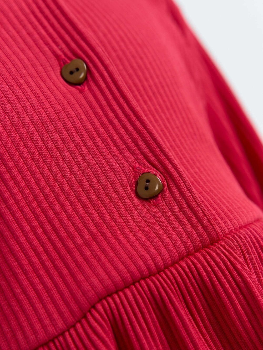 Платье "Малиновый десерт" в рубчик